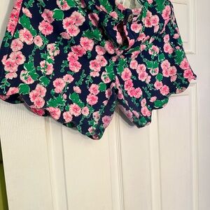 Lilly Pulitzer Blue and Pink Floral Shorts